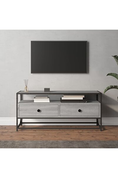 Concept Dulap TV, gri sonoma, 100x35x45 cm, lemn prelucrat