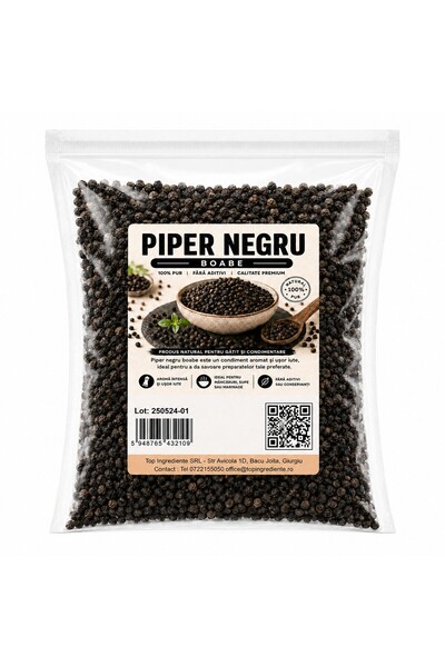 Top Ingrediente Piper Negru Boabe - 250g