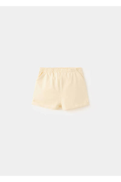 MANGO Baby Pamuklu kısa pantolon