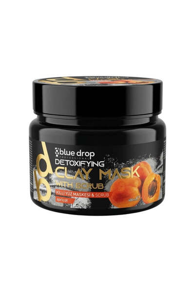 BLUE DROP Mască detoxifiantă cu argilă și caise, cu exfoliant - 480 ml