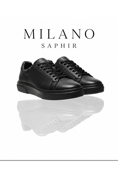 Milano Saphir Hakiki Deri Rahat Ortopedik Bağcıklı Erkek Casual Spor Ayakkabı