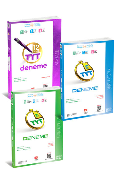 Üç Dört Beş Yayıncılık TYT Türkçe, Matematik,Fen Bilimleri Branş Deneme(3 Kit...