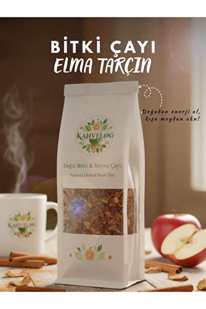 KAHVELOG Elma Tarçın Çayı 500gr(Doğal Kurutulmuş, Katkısız)