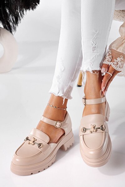 Zaira Pantofi casual dama bej din piele ecologica Marta #20791 - 36