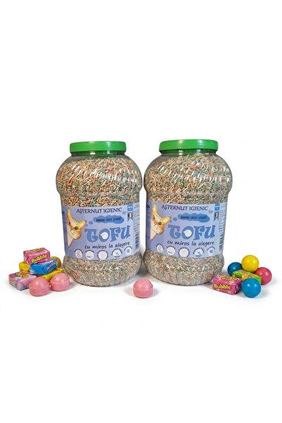 Vitamix Tofu ecoMiau – Biodegradable cat litter, Bubble gum, 2x8 Liters Package