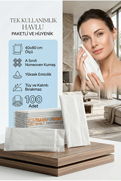 Transformacion Tek Kullanımlık Kuaför Havlusu - Berber Havlusu Spa Havlusu Me...