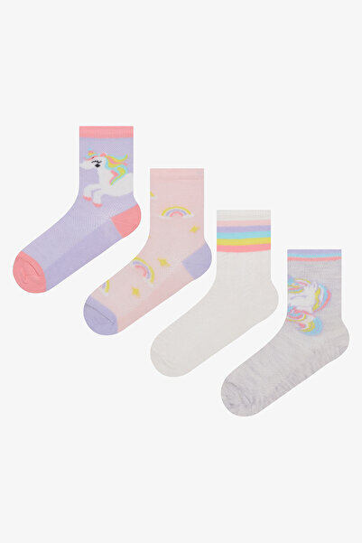 Penti Kız Çocuk Color Unicorn 4lü Soket Çorap
