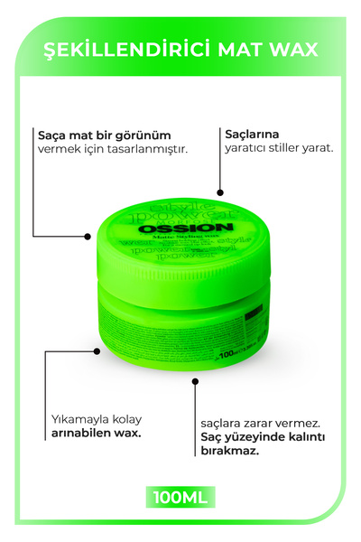 Morfose Ossion Mat Wax 100 ml 2 Adet