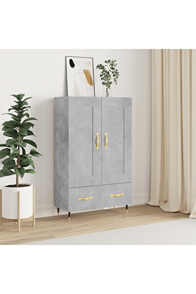 Concept Dulap înalt, gri beton, 69,5x31x115 cm, lemn compozit