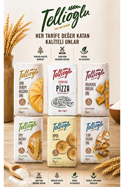 tellioğlu 5’Li Karma Un Avantaj Set+Semolina İrmik 6x1kg