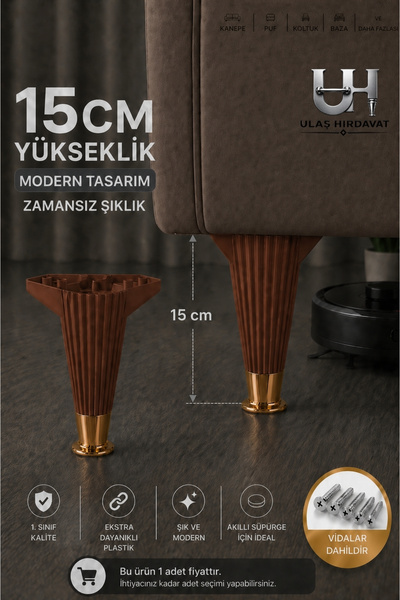 Ulaş Hırdavat Mobilya - Baza - Koltuk - Akıllı Masa Ayak Ayağı Ahşap Renk Çiz...