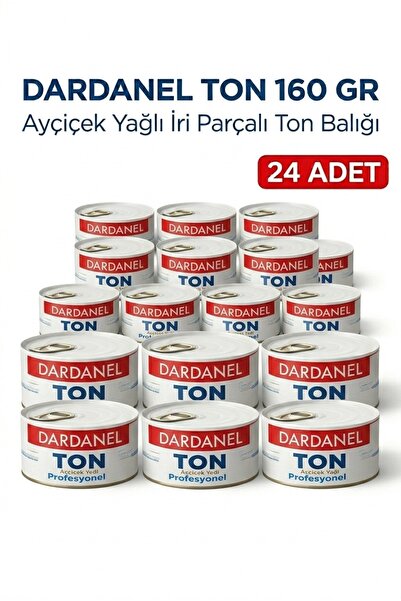Dardanel Profesyonel Ayçiçek Yağlı İri Parçalı Ton Balığı 160 Gr. X 24 Adet