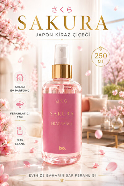 Bo Essences Bo. Sakura Japon Kiraz Çiçeği Oda Kokusu Sprey 250 ml - Kalıcı Ev...