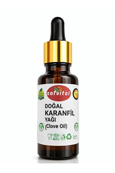safvital زيت القرنفل 20 مل، زيت عطري مكثف للعناية بالبشرة والشعر، زيت عناية م...