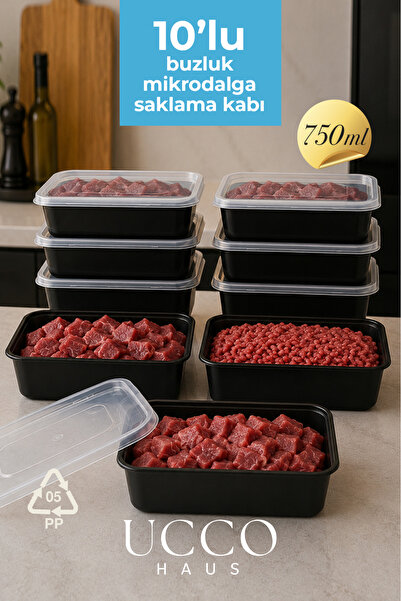 UCCO طقم عيد الأضحى سعة 750 مل، حاوية تخزين للميكروويف والثلاجة - 10 قطع - من...