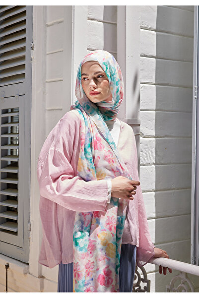 Freshscarfs Pembe Fiona Desen Rami Şal