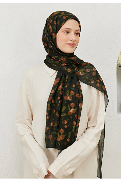 Freshscarfs Kahve Cherry Desen Rami Şal