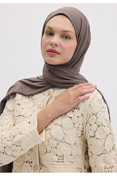 Freshscarfs Bambu Penye Şal Tozlu Kahve