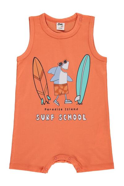 Civil Baby Surf School Baskılkı 6-18 Ay Tulum - Kırmızı 18-24 Ay