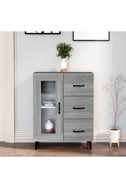 Concept Servantă, gri sonoma, 69,5x34x90 cm, lemn compozit