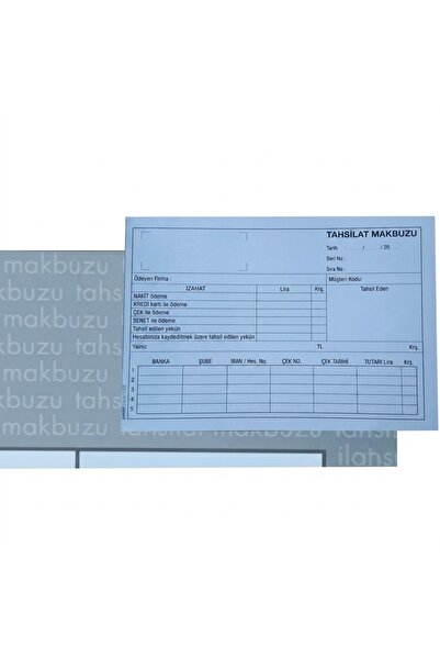 Muka Tahsilat Makbuzu Otokopili Makbuz 14X20 cm 3 Nüsha 2/50 12 Adet