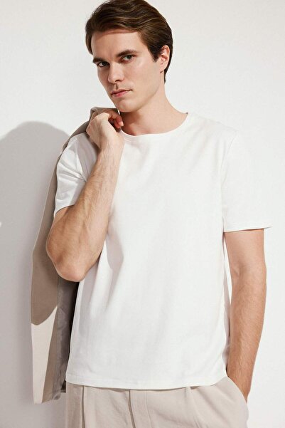 DeFacto Μπλουζάκι Slim Fit με λαιμόκοψη Crew Premium και κοντά μανίκια G7690A...