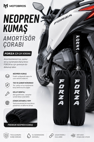 Motobros MOTOSİKLET AMORTİSÖR ÇORABI HONDA FORZA UYUMLU NEOPREN TOZ GEÇİRMEZ
