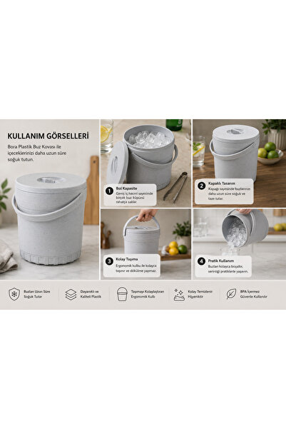 KUBİLAY Bora Plastik Buz Kovası