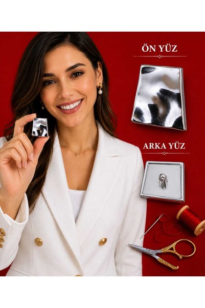 İMREN AKSESUAR Özel Tasarım Free Nikel Askı Kaplamalı Metal Düğmesi 2,5 Cm 1 Paket 6 Adet
