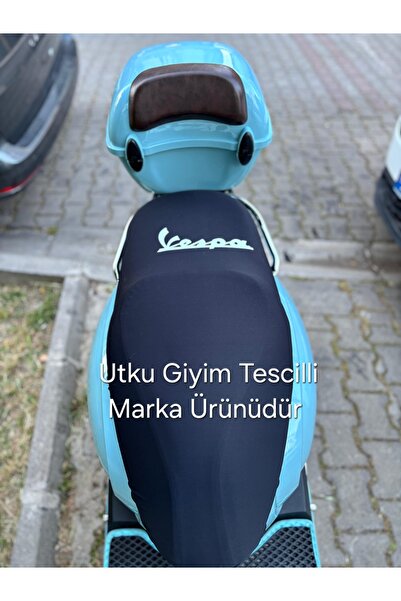 Utku Giyim VESPA UYUMLU MİNİ VE MİDİ MOTOSİKLET SELE KILIFI SİYAH LİKRALI - K...