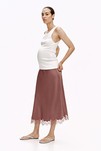 H&M MAMA Dantel Şeritli Slip Etek