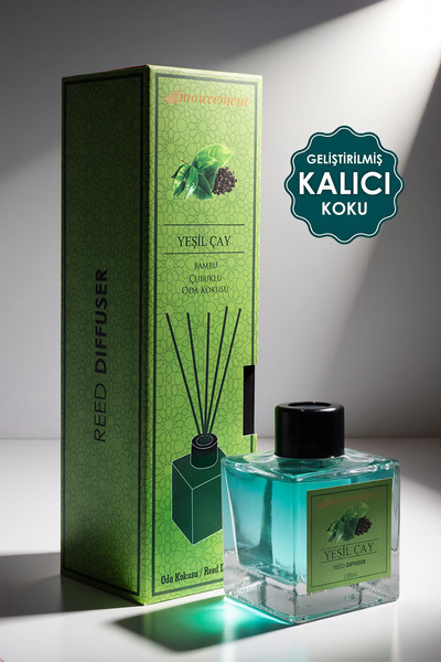 MOUVEMENT Yeşil Çay 100 ml Bambu Çubuklu Oda Kokusu – Rahatlatıcı ve Canlandı...