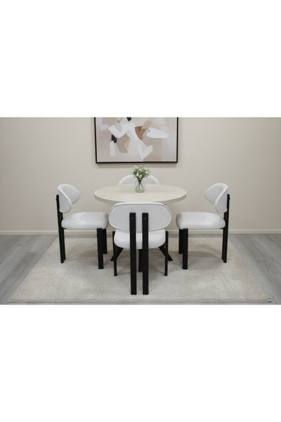 ROYALİSA TABLE CHAİR LOTUS MUTFAK MASA SANDALYE TAKIMI 4 KİŞİLİK