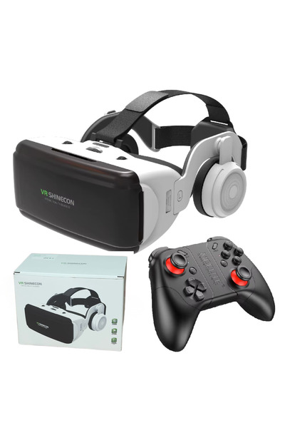 OEM VR 3D Glasses with 9D Stereo Headset and Bluetooth Gamepad, Adjustable HD...