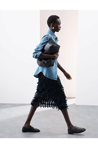 Marks & Spencer Dokulu Midi Etek