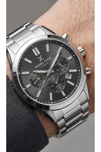 Daniel Klein Exclusive Silver Stainless Steel Watch for Men DK.1.14213-2