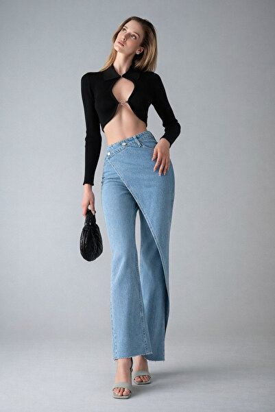 XRAY JEANS Γυναικείο τζιν παντελόνι με φούστα σε μπλε χρώμα, μέγεθος Φαρδιά μ...