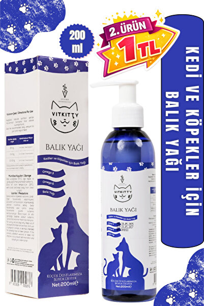 VitKitty Kedi ve Köpekler İçin Balık Yağı – Deri Tüy Eklem ve Genel Sağlık De...