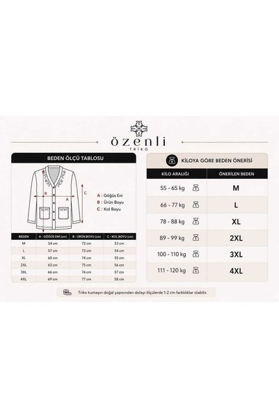 Özenli Triko Steel Knitted Mother's Cardigan Beige