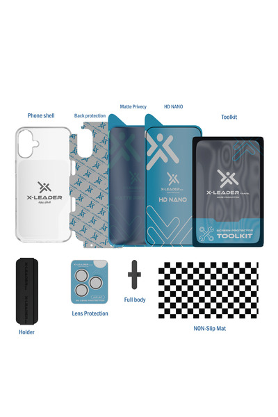 Xleader مجموعة الحماية الكاملة X-LEADER ECO 6 في 1 لهاتف iPhone 17 للأجهزة ال...