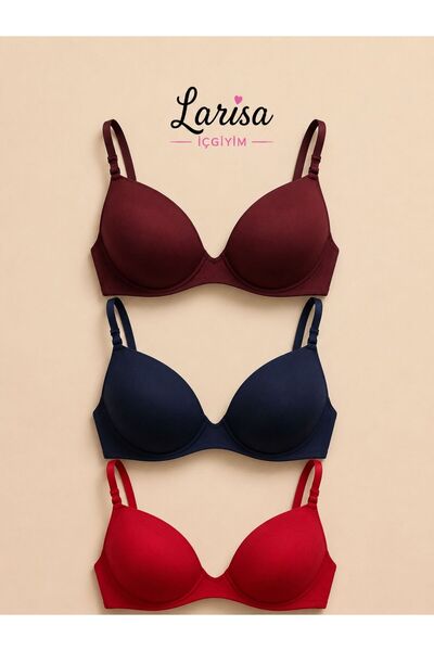 Women's {PADDED] 3-Piece Bra Set without Waistband