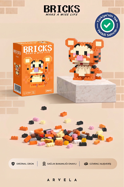 Bricks make a wise life Tigger Mini Blok Oyuncak – Kaplan Figür – Mikro Blok ...