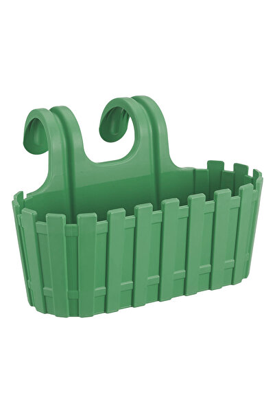 ToXA Akasya Kolay Askı 3 Litre Yeşil 30cm Askılı Balkon Küpeşte Saksısı Plast...