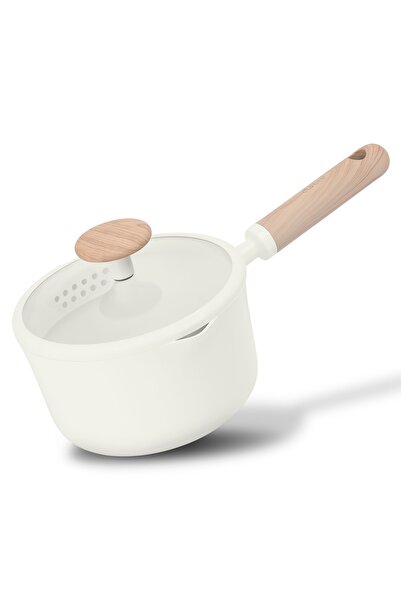 CAROTE 1.9 Litre Ceramic Nonstick Saucepan, Dual-Size Strainer Lid, PFAS-Free...