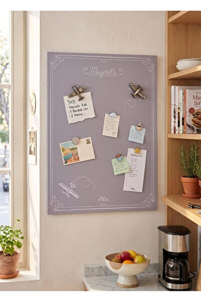 The Mia Magnet Panosu 70x50 cm Açık Gri KRN0040