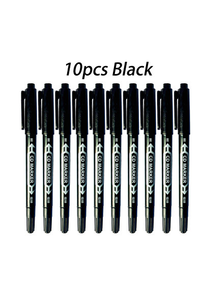 Choice Black-10pcs 10pcs/set Double Head Marker Pen Waterproof Black/Blue/Red...