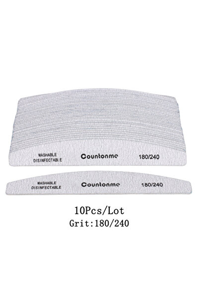 Choice 10Pcs 180-240 Grit 10Pcs/20Pcs Professional Wooden Nail Files 180/240 ...