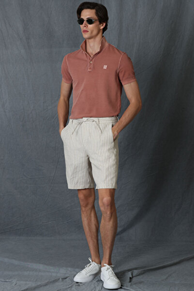 Lufian Pantaloni chino Andre Sports pentru bărbați, slim fit, bej