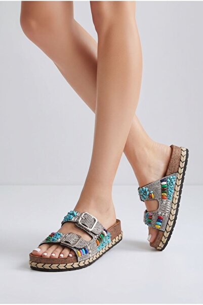 Alphus Pienn Double Belted Stone Women's Daily Slippers