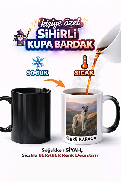 Kirbi Reklam Animal Kangal Turkish Shepherd Dog Double Sided Printed Porcelai...